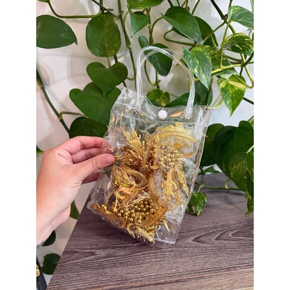 8 piece gold alligator, snake bracelets - Picture 8 of 8